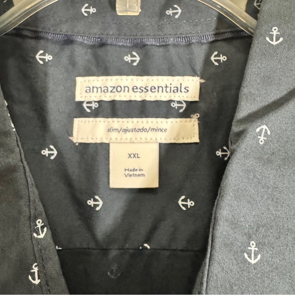 Amazon Essentials Men's Navy Patterned Nautical S… - image 9